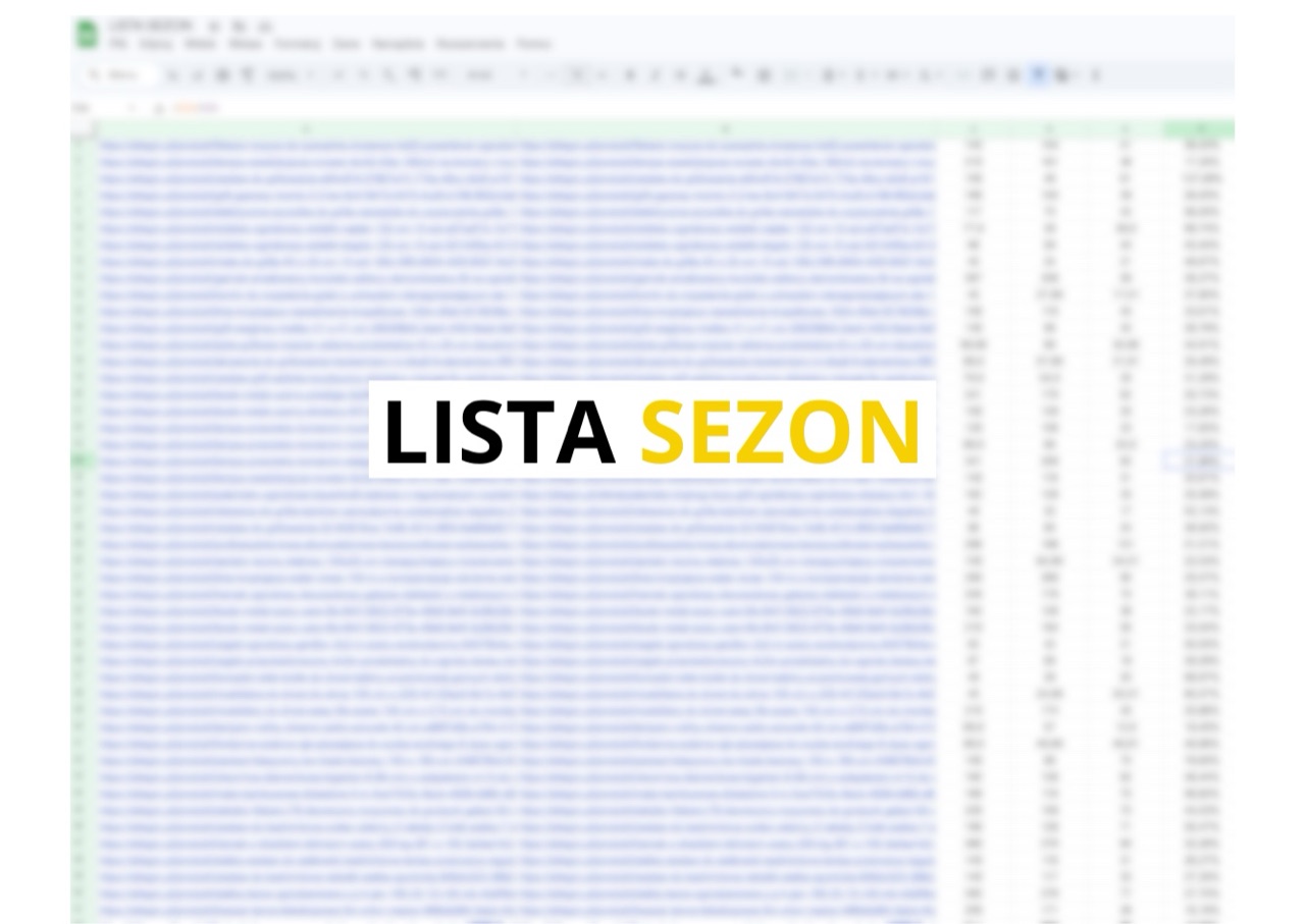 Podgląd listy produktów lub hurtowni